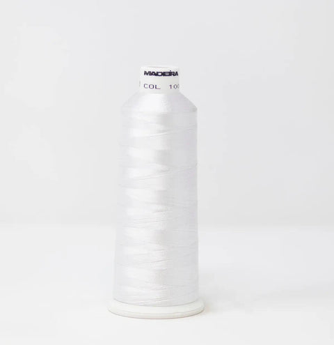 Madeira Rayon 1005 Fluorescent White Embroidery Thread 5500 Yards