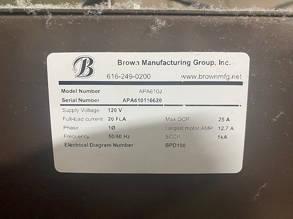 Used - Brown Automatic Screen Printing Press
