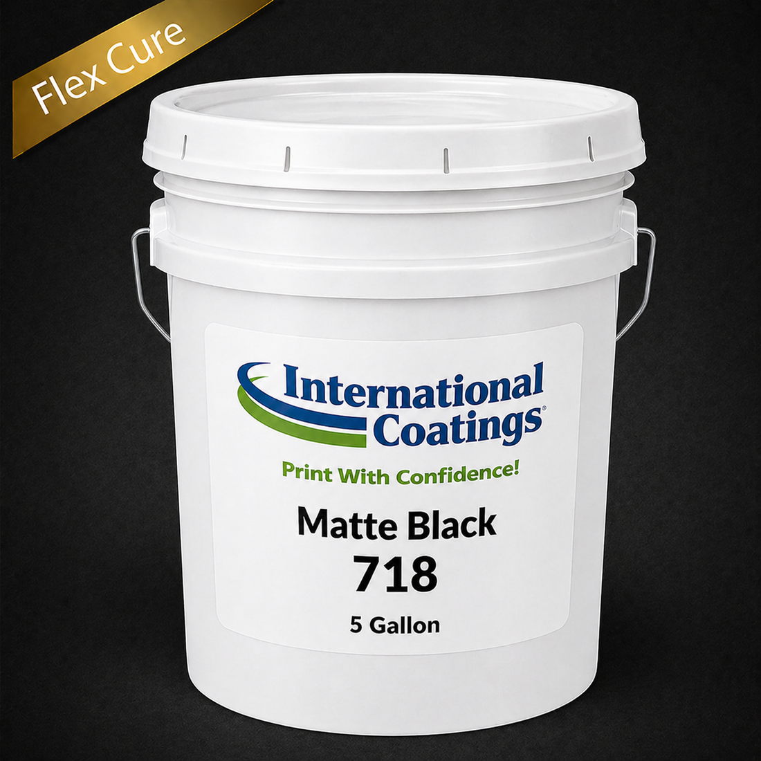 IC 718 Matte Black FlexCure - 5 Gallon