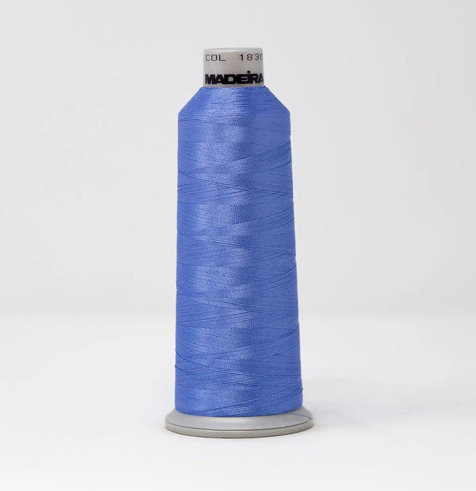 Madeira Polyneon 1830 China Blue Embroidery Thread 5500 Yards