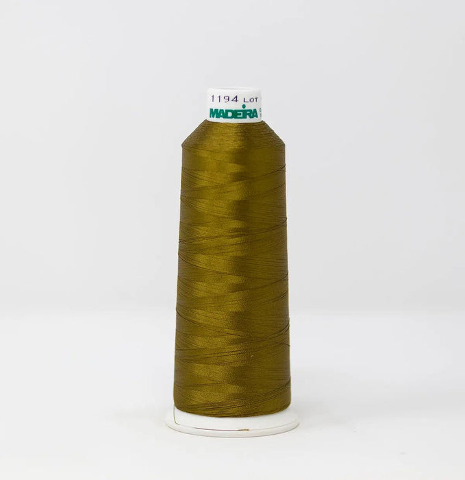 Madeira Rayon 1194 Dark Olive Embroidery Thread 5500 Yards