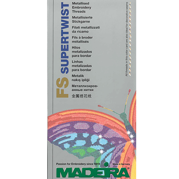 Madeira FS Supertwist Metallic Embroidery Thread Color Card